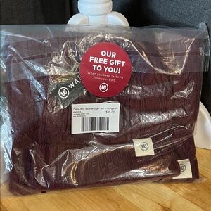 Wantable Burgundy Cable-Knit Beanie and Scarf Set